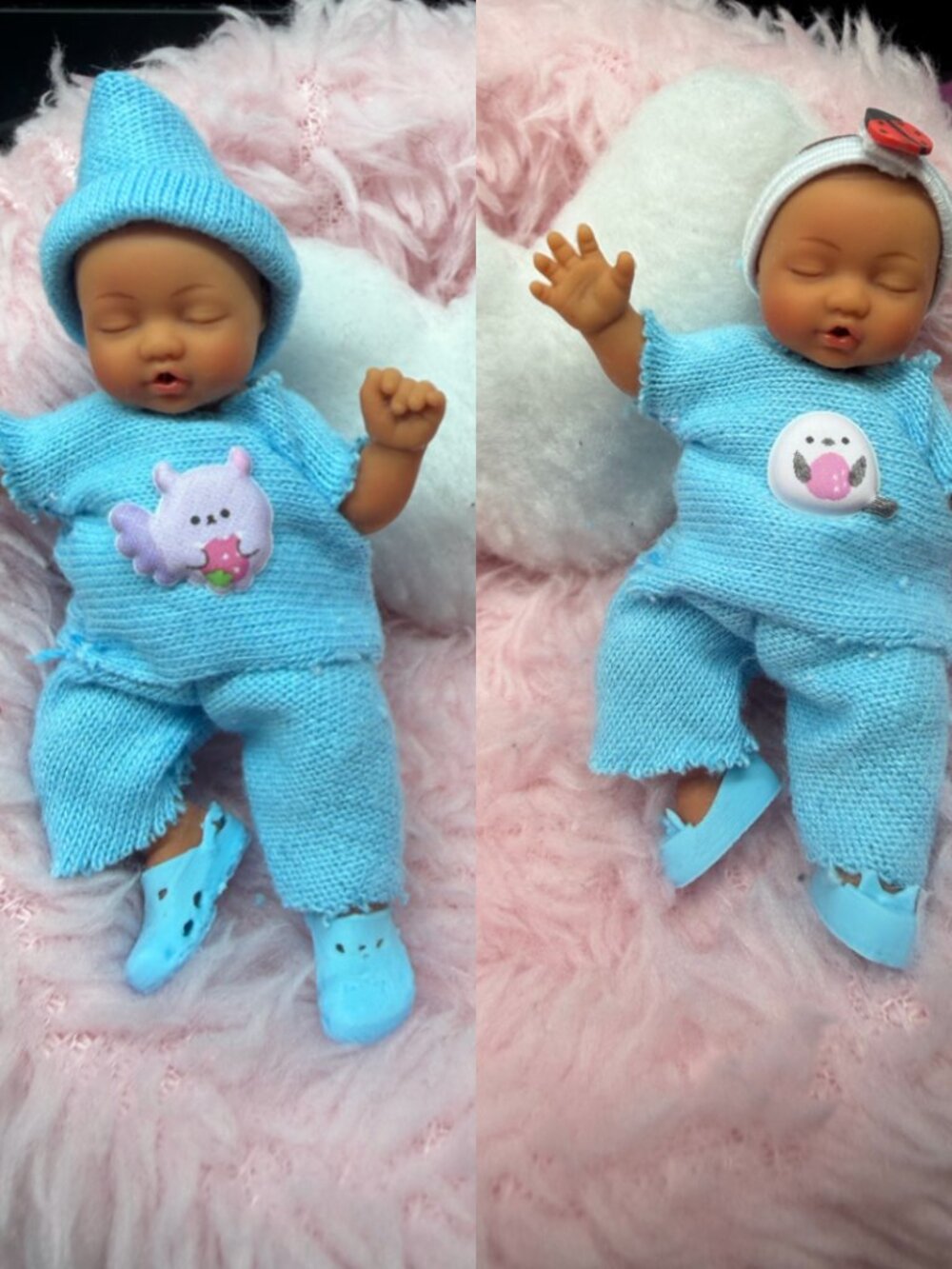 Baby Blue Outfit for Baby Doll + Crocs Shoes + Pacifier